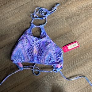 xhilaration periwinkle/paisley top BRAND NEW